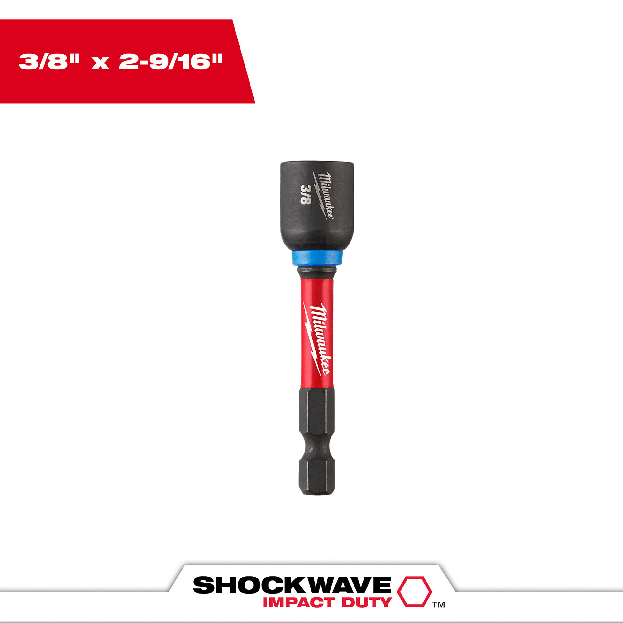 Milwaukee® SHOCKWAVE Impact Duty(tm) Magnetic Nut Driver, 3/8in. x 2 9/16in., Model# 49-66-4535